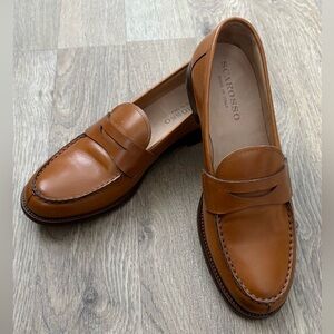 Scarosso women’s leather penny loafers US7-7.5 / EU 38 $475